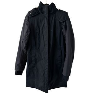 Lululemon Athletica Navy Blue Polar Parka Hooded Quilted Warm Long Jacket Size S